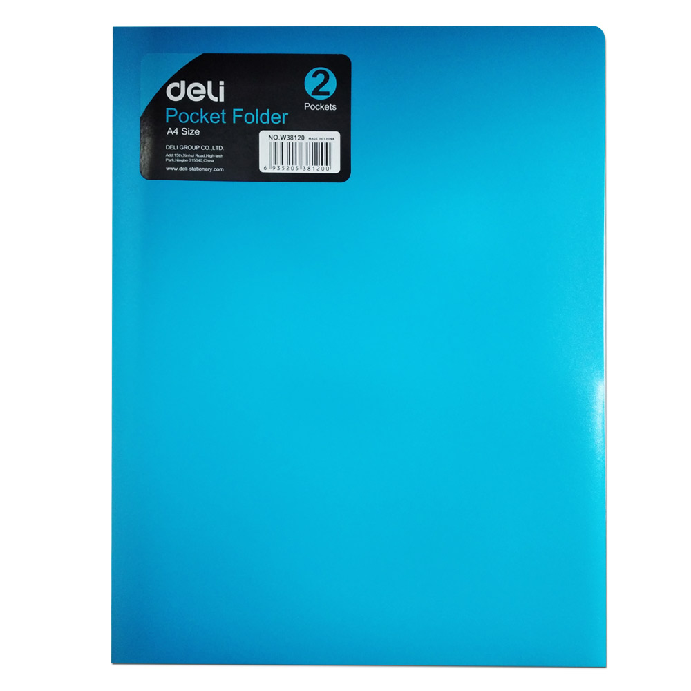 Pocket Folder Ref E38120 A4, 20 sheets, Plastic Deli MyAcademia