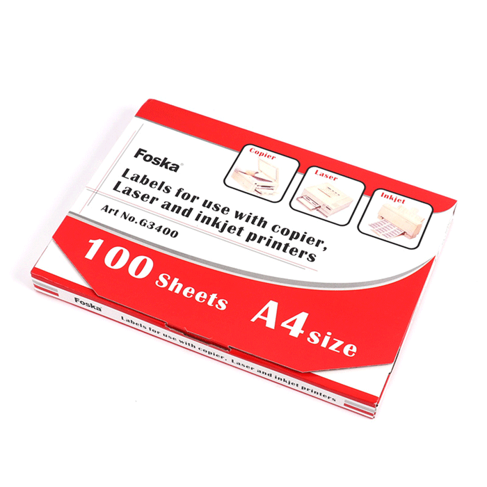 Label Ref G3400 [8006] A4, Inkjet Printing Foska - MyAcademia