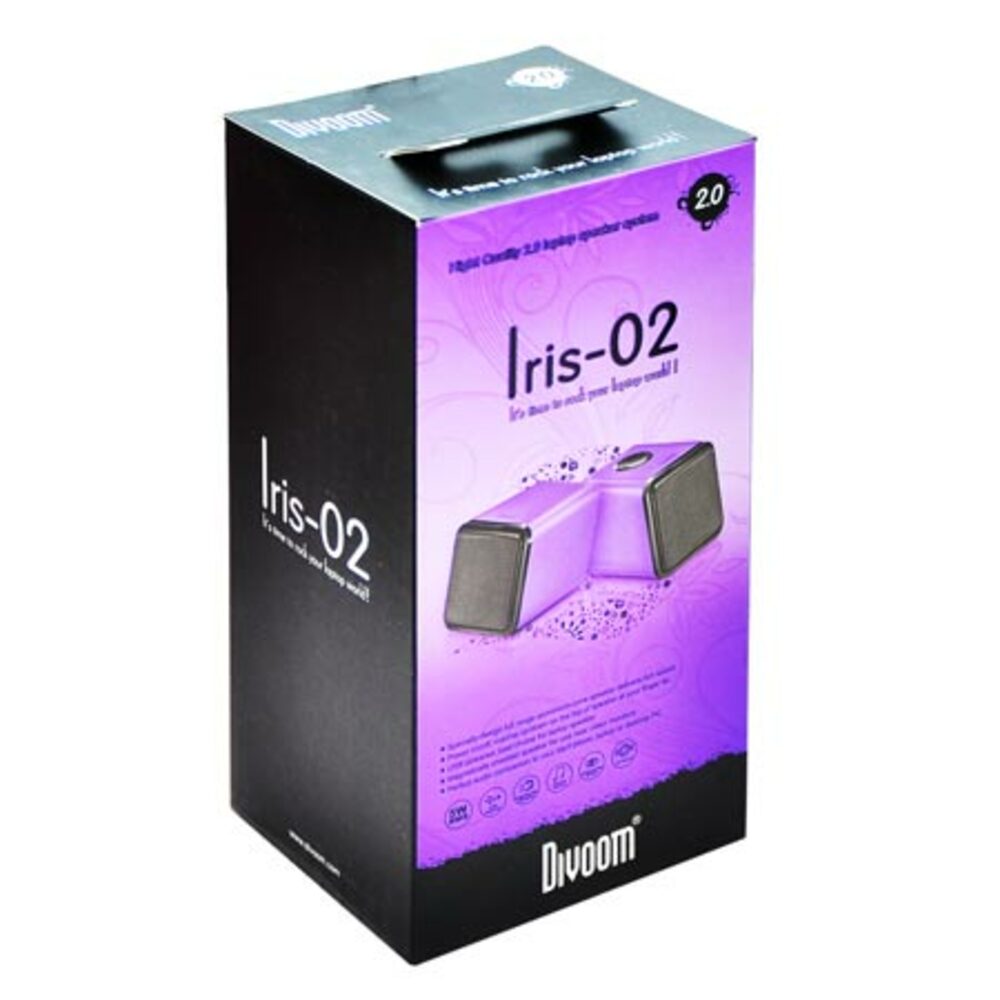 Divoom Purple Speaker System Stereo Iris-02 Purple USB Powered Divoom - MyAcademia