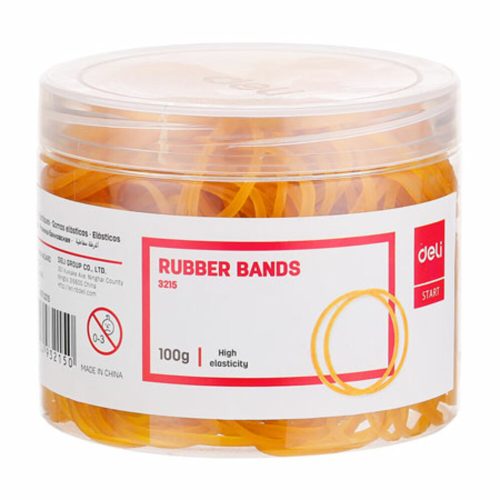 Rubber Bands Ref E3215
100g Brown
Deli