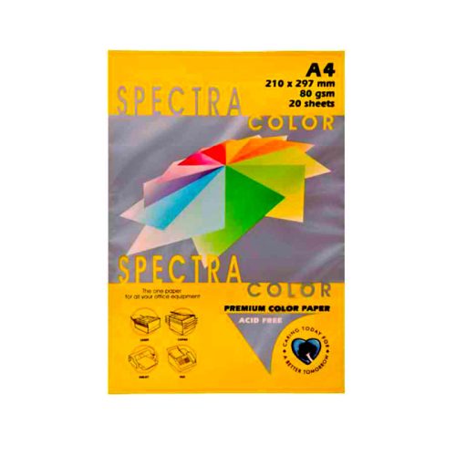Colour Paper Ref IT200 A4 Gold, 80gsm [Pk 20] Spectra Colour - MyAcademia