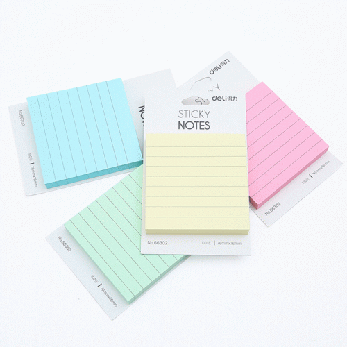 Sticky Notes Ref 66302
3"*3", 100 Sheets/Pad
Deli - Image 2