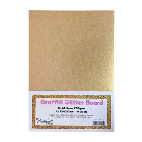 Glitter Board Ref 6032
A4 Gold Linen, 250gsm [Pk 10]
GB