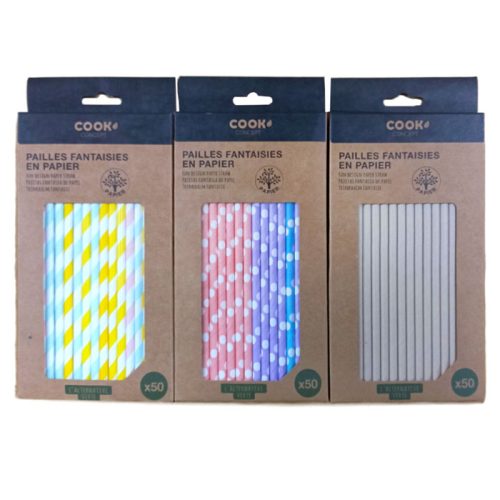 Paper Straw Ref KV7272
20cm, Assorted Design [Pk 50]
Cook Concept - Image 2