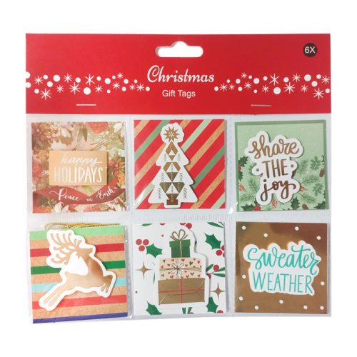 Xmas Paper Gift Tags
S; 6*6 cm, pk 6
WTC