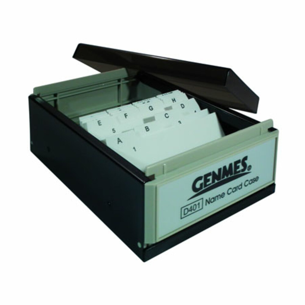 Business Card Holder ref 4401 400 Cards, With A-Z Indexes Black Genmes ...