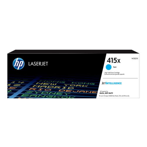 Laserjet Toner W2031X
Cyan HP415X
Hewlett Packard