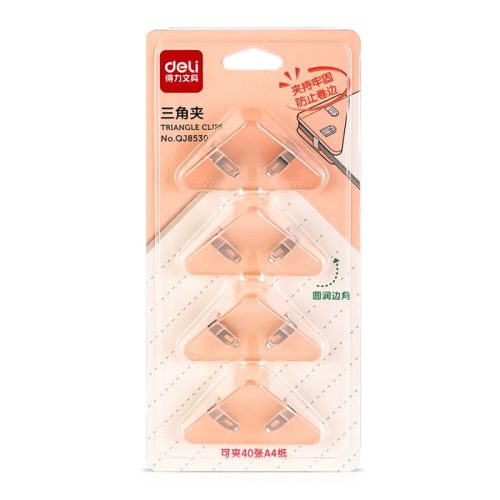 Paper Clip Ref QJ8530
4 pces, triangle Pink
Deli