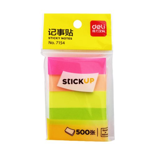 Sticky Notes Ref 7154
50*15mm, 100 Sheets, 5 Colours
Deli - Image 2