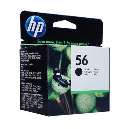 Inkjet Cartridge C6656AE
Black HP 56
Hewlett Packard
