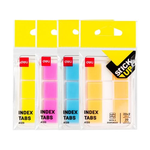 Sticky Notes Ref A120
38*18mm:2*20 Sheets 38*25mm:20 Sheets
Deli - Image 2