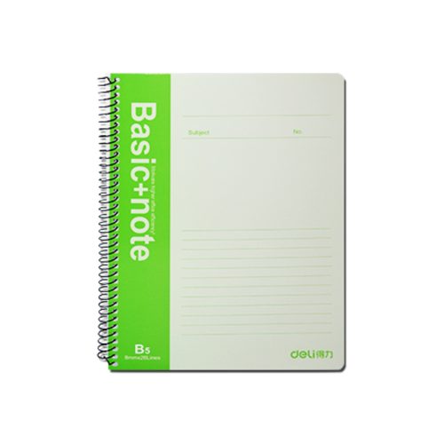 Spiral Notebook Ref 7693
B5, 252*179mm ,60 Sheets Ruled, Single Wire
Deli