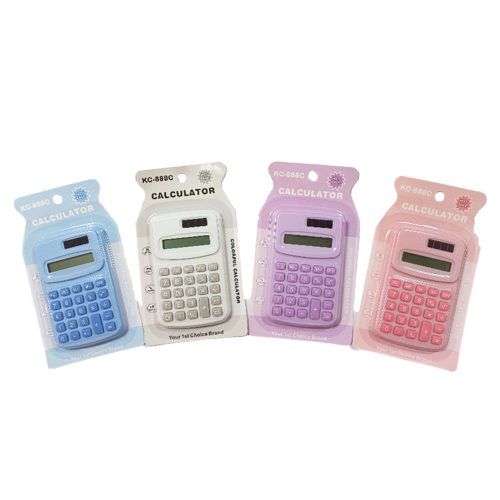 Pocket Calculator Ref KC-888C
8 Digits, 100*60*10mm, Assorted Color
SW - Image 2