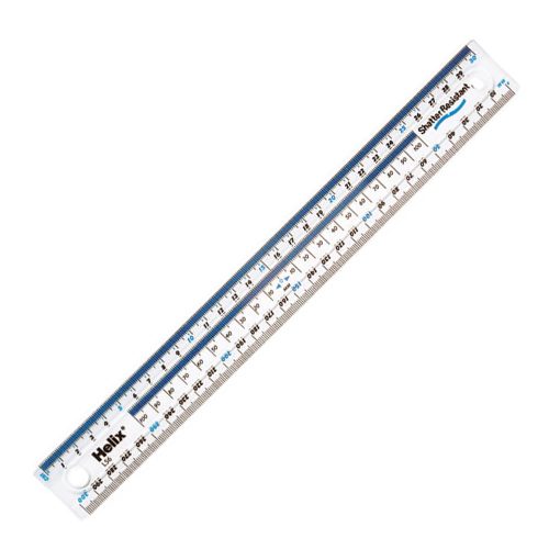 Plastic Ruler Flexible
12"/ 30cm Transparent
Helix
