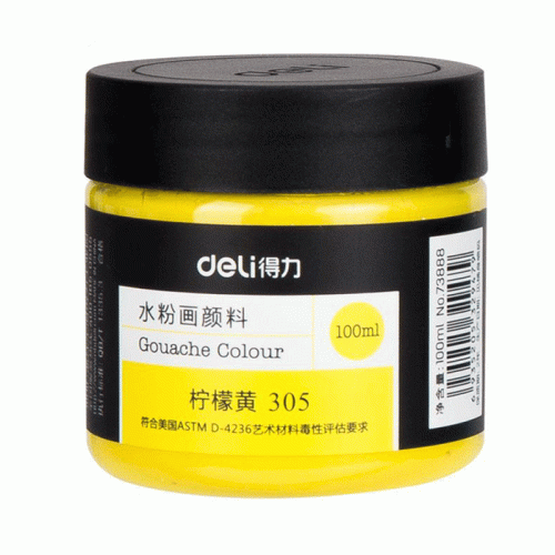 Gouache Ref 73888
100ml, Lemon Yellow 305
Deli