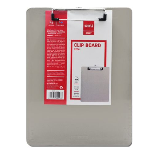 ClipBoard Transparent Ref E9256
A4, Metal Clip
Deli
