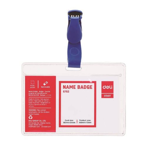 Identity Tags Ref E5752
W90*H54mm, With Blue Clip
Deli