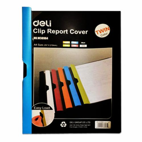 Report File Plastic [clip] Ref E38964
A4 Colour Varies
Deli