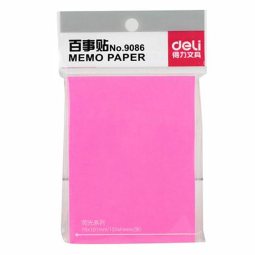 Sticky Notes Ref 9086
S:3"*4"[76x101mm]100 fluo sheets/pad
Deli