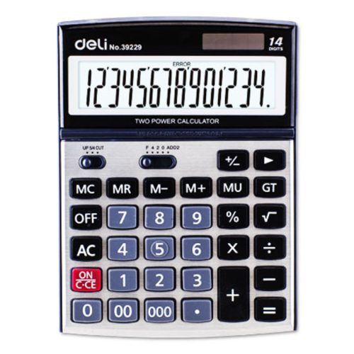 Desktop Calculator Ref E39229
14 Digits, W193*D139mm, Grey
Deli