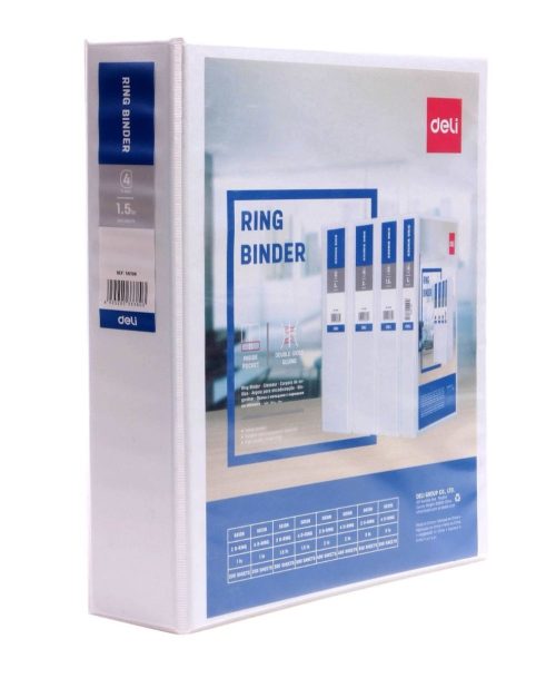 Ring Binder Ref 5613N
A4, 1.5", 2D, White
Deli