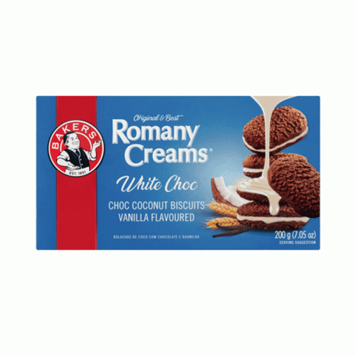 Romany Creams
200g White Choc
Bakers