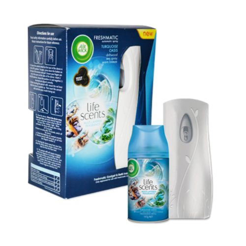 Air Freshener Automatic Sprayer Device [Complete Set]
Available Turquoise oasis, Magnolia Cherry, Lavender, Mom Baking
Airwick