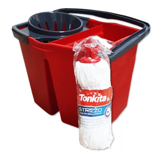 Mop Kit Ref TK775BM
Strizzo Tonkita, Bucket Plastic + Mop Head
Arix