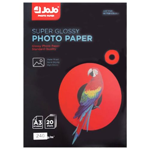 Photo Paper Super Glossy Ref DT3814
A3, 240 gsm 20 Sheets
Jojo