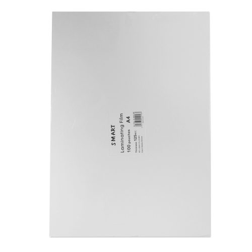 Laminating Film
A4 210*297mm Transparent 125 Mic [Pk 100]
Smart