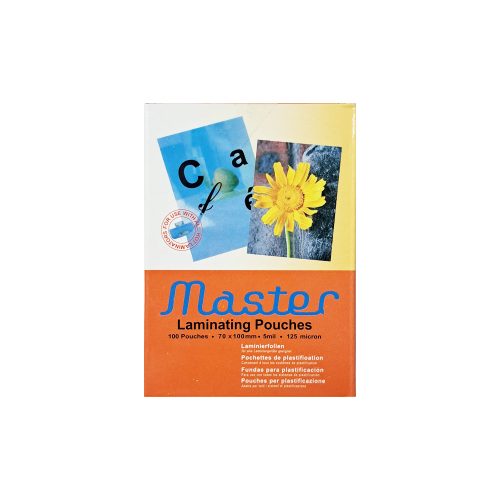 Laminating Film
W65*D95mm (ID size) 125 Mic [Pk 100]
Master