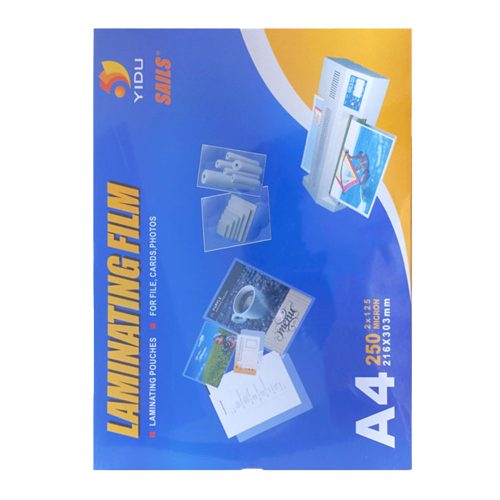 Laminating Film
A4, 216*303mm, 125mic [Pk 100]
Yidu