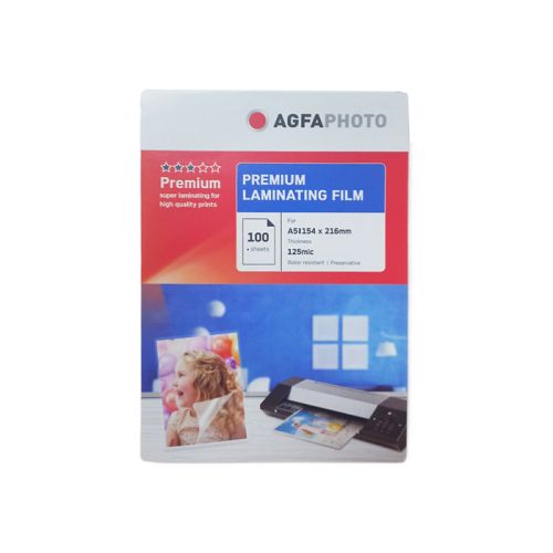Laminating Film
A5 W154*D216mm, 125mic [Pk 100]
Agfa