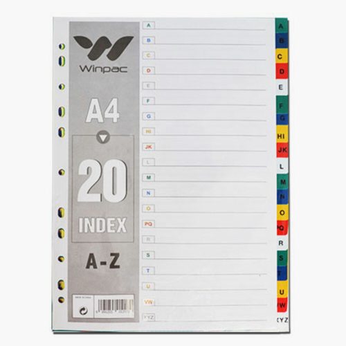 Index Card PP Plastic
A4, A-Z Tabs
Winpac