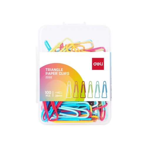 Paper Clips Triangular Ref Z032
28mm, Nickel Plated Mixed Colours
Deli