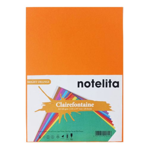 Bristol Paper Ref 1765C
A4 Bright Orange, 160gsm [Pk 20]
Clairefontaine