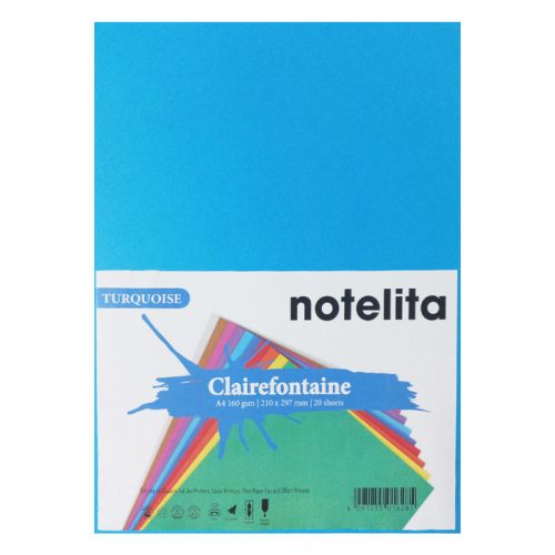 Bristol Paper Ref 1022C
A4 Turquoise, 160gsm [Pk 20]
Clairefontaine