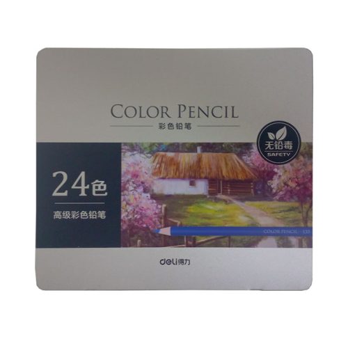 Colored Pencil Ref 6565
24 colors, metal box
Deli