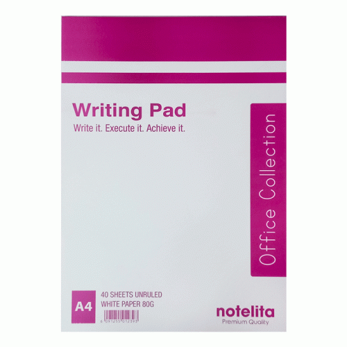 Writing Pad Office Collection
A4, Unruled, 40 Pages, 80g
Notelita