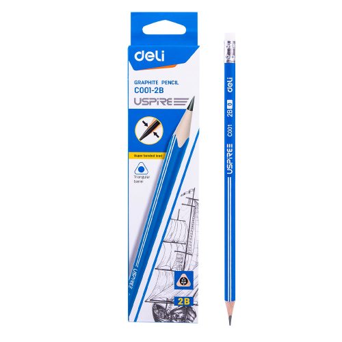 Wood Pencil With Eraser Ref C001-2B
2B [Pk 12]
Deli