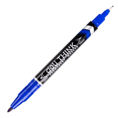 Marker Twin Name Pen Ref EU211-BL
Two Tips:1.0mm/0.5mm, Blue
Deli