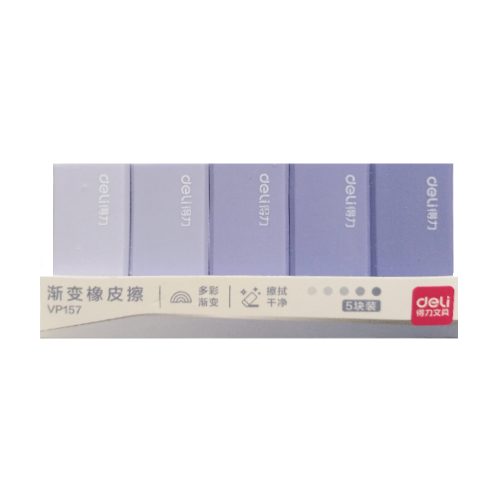Eraser Ref VP157
102*42*12mm, Assorted Shade [Pk 5]
Deli