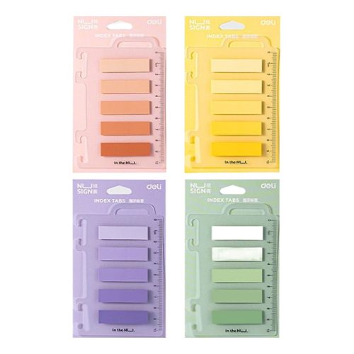 Sticky Notes Ref NS356
Index Tabs:12*44mm, 5*20 Sheets , Ass Col
Deli - Image 2