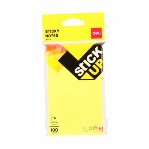 Sticky Notes Fluo Ref A02502
3"*5", 100 Sheets, 4 Colours
Deli