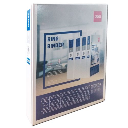 Ring Binder PVC Ref 5610N
A4, 1", 2D, White
Deli