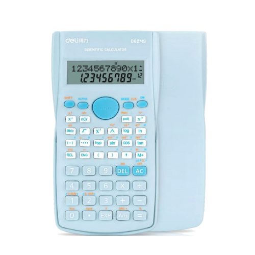 Scientific Calculator Ref D82MS PLUS
12 digits, 240F,dual power LR44: Avail: Dark Blue, Light Blue, Light Pink
Deli - Image 2