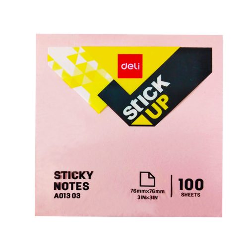 Sticky Notes Ref A01303
3"*3", 100 Sheets/Pad, Bright Pastel
Deli