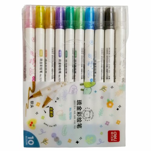 Metallic Color Dual-tip Ref 70704
10 colors, Assorted
Deli