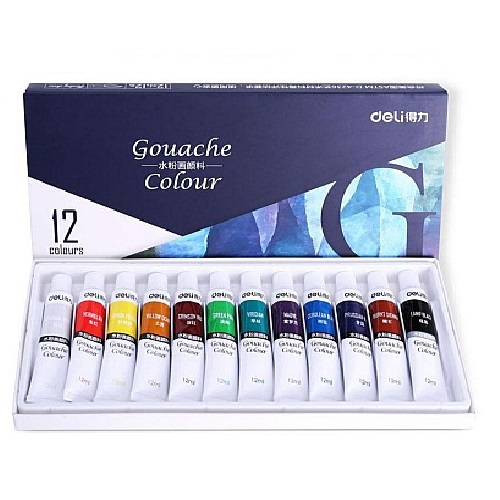 Gouache Colour Ref 73853
12 Colours, 12ml
Deli
