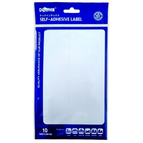 White Labels [Pk 10]
19*30mm, 40 Labels/Sheet
Dolphin